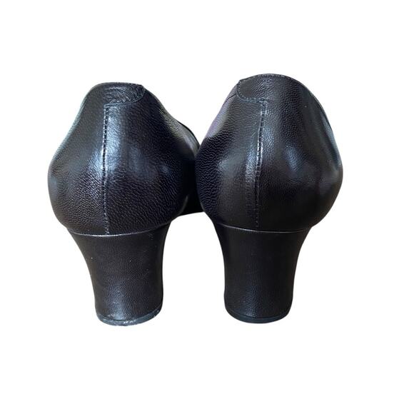 Hobbs Black Leather Bow Heel pump EU 39 US size 8 - Picture 5 of 8